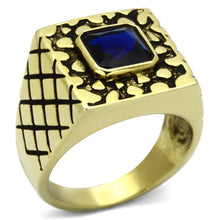 Load image into Gallery viewer, TK763 - IP Gold(Ion Plating) Stainless Steel Ring with Synthetic Synthetic Glass in Montana