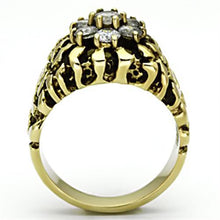 Load image into Gallery viewer, TK771 - IP Gold(Ion Plating) Stainless Steel Ring with AAA Grade CZ  in Clear