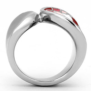 TK815 - High polished (no plating) Stainless Steel Ring with Epoxy  in Multi Color