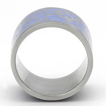 Load image into Gallery viewer, TK825 - High polished (no plating) Stainless Steel Ring with Epoxy  in Amethyst