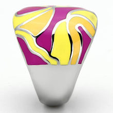 Load image into Gallery viewer, TK834 - High polished (no plating) Stainless Steel Ring with Epoxy  in Multi Color
