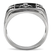 Load image into Gallery viewer, TK8X031 - High polished (no plating) Stainless Steel Ring with AAA Grade CZ  in Clear