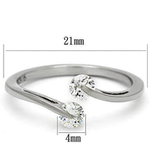 Load image into Gallery viewer, TK995 - High polished (no plating) Stainless Steel Ring with AAA Grade CZ  in Clear