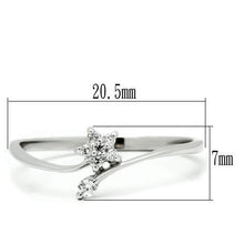 Load image into Gallery viewer, TS056 - Rhodium 925 Sterling Silver Ring with AAA Grade CZ  in Clear