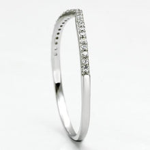 Load image into Gallery viewer, TS076 - Rhodium 925 Sterling Silver Ring with AAA Grade CZ  in Clear