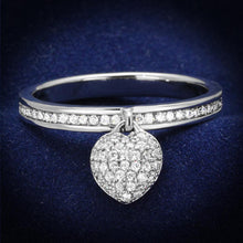 Load image into Gallery viewer, TS275 - Rhodium 925 Sterling Silver Ring with AAA Grade CZ  in Clear