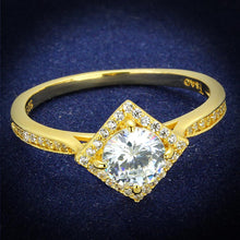 Load image into Gallery viewer, TS500 - Gold 925 Sterling Silver Ring with AAA Grade CZ  in Clear