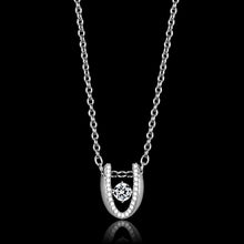 Load image into Gallery viewer, TS572 - Rhodium 925 Sterling Silver Necklace with AAA Grade CZ  in Clear