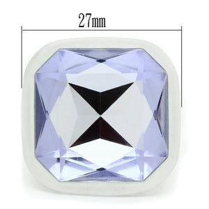 VL013 -  Resin Ring with Synthetic Acrylic in Light Amethyst