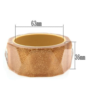 VL027 -  Resin Bangle with Synthetic Synthetic Stone in Brown