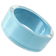 Load image into Gallery viewer, VL045 -  Resin Bangle with Synthetic Synthetic Stone in Sea Blue